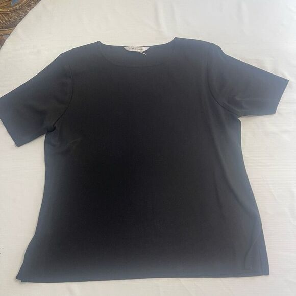 Exclusively Misook Black Acrylic 2 Pc Skirt Set Size Medium Top Large Skirt - Picture 2 of 12